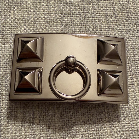 Hermes Collier de Chein Silver palladium Studded Belt Buckle 32mm main image 5